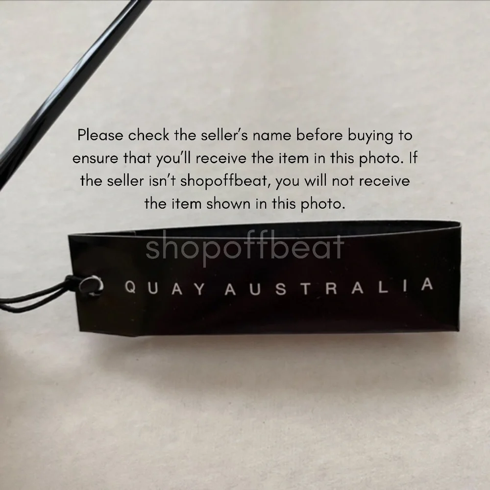 NEW Quay Starry Eyed Sunglasses Black/Smoke